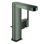 Mezclador monomando de lavabo Grohe Plus, tamaño M, proyección de 120 mm, giratorio, juego de desagüe, 23871AL3, Color: grafito duro cepillado