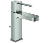 Mezclador monomando de lavabo Grohe Plus, tamaño S, proyección de 111 mm, desagüe automático con desagüe automático, 32612DC3, Color: súper acero
