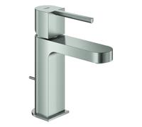 Mezclador monomando de lavabo Grohe Plus, tamaño S, proyección de 111 mm, juego de desagüe con juego de desagüe, 32612DC3, Color: súper acero