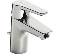 Mezclador monomando de lavabo HANSA HANSAPOLO Eco, variante de ahorro de energía, con juego de desagüe, proyección de 103 mm, 51402193, 5140229300676