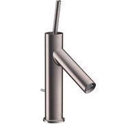 Mezclador monomando de lavabo hansgrohe AXOR 90 con mango de ping y juego de desagüe, 10111800, Color: Óptica de acero inoxidable