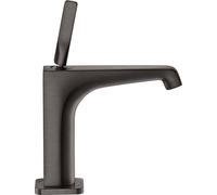 Mezclador monomando de lavabo hansgrohe AXOR Citterio E 125 con juego de desagüe, 36100340, Color: Cromo negro cepillado