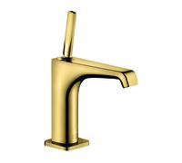 Mezclador monomando de lavabo hansgrohe AXOR Citterio E 125 con juego de desagüe, 36100990, Color: Óptica Oro Pulido