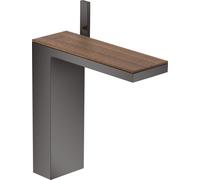 Mezclador monomando de lavabo hansgrohe AXOR MyEdition 230 con juego de desagüe con pulsador, sin placa, 47022330, Color: Cromo negro pulido