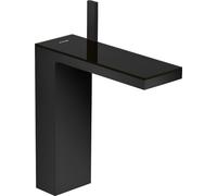 Mezclador monomando de lavabo hansgrohe AXOR MyEdition 230 con juego de desagüe de apertura fácil, 47020670, Color: Negro mate / cristal negro