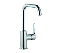 Mezclador monomando de lavabo KLUDI OBJEKTA, con mando lateral, altura de caño 201 mm, cromo, 320240575