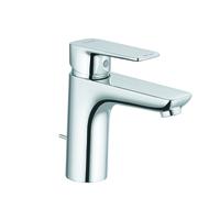 Mezclador monomando de lavabo KLUDI PURE, altura de caño 100 mm, con desagüe automático metálico, 402900575, Color: cromado