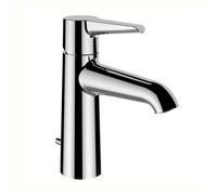 Mezclador monomando de lavabo LAUFEN PURE, Eco+, caño fijo, 110 mm de proyección, con válvula de desagüe, cromado, HF901701100000, Color: cromado