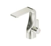 Mezclador monomando de lavabo Steinberg Serie 230, con cartucho cerámico, mangueras flexibles, con juego de desagüe, proyección de 112 mm, 23010002BN, Color: Níquel Cepillado