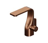 Mezclador monomando de lavabo Steinberg Serie 230, con cartucho cerámico, mangueras flexibles, con juego de desagüe, proyección de 112 mm, 23010002BC, Color: cobre cepillado