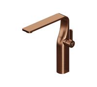 Mezclador monomando de lavabo Steinberg Serie 230, con cartucho cerámico, mangueras flexibles, sin juego de desagüe, proyección de 200 mm, 23017202BC, Color: cobre cepillado