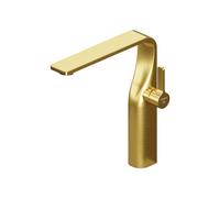 Mezclador monomando de lavabo Steinberg Serie 230, con cartucho cerámico, mangueras flexibles, sin juego de desagüe, proyección de 200 mm, 23017202BG, Color: Oro cepillado