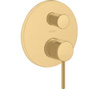 Mezclador monomando empotrado de bañera AXOR Starck de hansgrohe con pomo y combinación de seguridad integrada, 10418250, Color: Óptica de oro cepillado