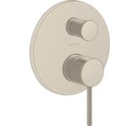 Mezclador monomando empotrado de bañera AXOR Starck de hansgrohe con pomo y combinación de seguridad integrada, 10418820, Color: Níquel Cepillado