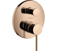 Mezclador monomando empotrado de bañera AXOR Starck de hansgrohe con pomo y combinación de seguridad integrada, 10418300, Color: Oro rojo pulido