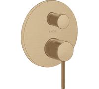 Mezclador monomando empotrado de bañera AXOR Starck de hansgrohe con pomo y combinación de seguridad integrada, 10418140, Color: Bronce cepillado