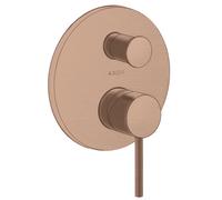 Mezclador monomando empotrado de bañera AXOR Starck de hansgrohe con pomo y combinación de seguridad integrada, 10418310, Color: Oro rojo cepillado