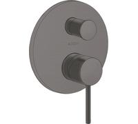 Mezclador monomando empotrado de bañera AXOR Starck de hansgrohe con pomo y combinación de seguridad integrada, 10418340, Color: Cromo negro cepillado