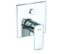 Mezclador monomando enyesado KLUDI PURE para bañera y ducha, desviador de presión PUSH&SWITCH, 407630575, Color: cromado