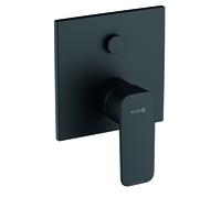 Mezclador monomando enyesado KLUDI PURE para bañera y ducha, desviador de presión PUSH&SWITCH, 407633975, Color: negro mate