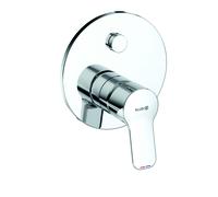 Mezclador monomando enyesado KLUDI PURE para bañera y ducha, desviador de presión PUSH&SWITCH, cromo, 377630565