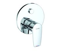 Mezclador monomando enyesado KLUDI PURE para bañera y ducha, desviador de presión PUSH&SWITCH, cromo, 347630575