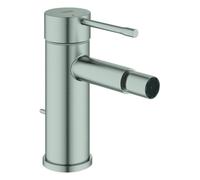 Mezclador monomando Grohe Essence para bidé, proyección de 111 mm, con juego de desagüe, 24178DC1, Color: súper acero