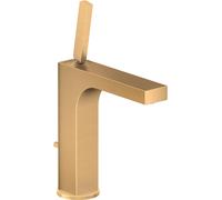 Mezclador monomando hansgrohe AXOR Citterio 160 para lavabo, juego de desagüe, proyección de 141 mm, 39031950, Color: Latón cepillado