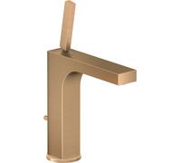 Mezclador monomando hansgrohe AXOR Citterio 160 para lavabo, juego de desagüe, proyección de 141 mm, 39031140, Color: Bronce cepillado