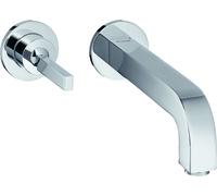Mezclador monomando hansgrohe AXOR Citterio para lavabo empotrado, rosetas para montaje en pared, caño 220mm, 39116000, Color: cromado