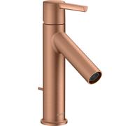 Mezclador monomando hansgrohe AXOR Starck 100 para lavabo con mango de palanca y juego de desagüe, 10001310, Color: Oro rojo cepillado