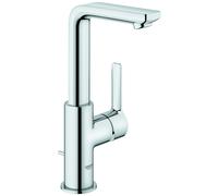 Mezclador monomando Lineare de Grohe para lavabo, tamaño L, desagüe automático, orientable, saliente 113 mm, 23296001, Color: cromado