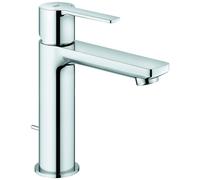 Mezclador monomando Lineare de Grohe para lavabo, tamaño S, desagüe automático, proyección 128mm, 32114001, Color: cromado