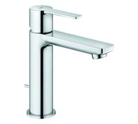 Mezclador monomando Lineare de Grohe para lavabo, tamaño S, juego de desagüe, proyección 128mm, 32114001, Color: cromado