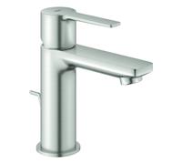 Mezclador monomando Lineare de Grohe para lavabo, tamaño XS, juego de desagüe, proyección de 107 mm, 32109DC1, Color: súper acero