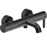Mezclador monomando para bañera Duravit C.1 para montaje en superficie, conexiones en S, con válvula de inversión, cromado, C15230000046, Color: Negro Mate