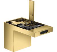 Mezclador monomando para bidé AXOR MyEdition de hansgrohe con juego de desagüe con pulsador, sin placa, 47212990, Color: Óptica Oro Pulido