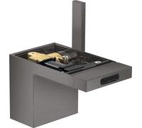 Mezclador monomando para bidé AXOR MyEdition de hansgrohe con juego de desagüe con pulsador, sin placa, 47212340, Color: Cromo negro cepillado