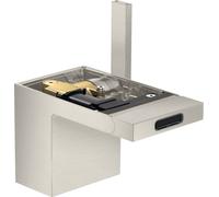 Mezclador monomando para bidé AXOR MyEdition de hansgrohe con juego de desagüe con pulsador, sin placa, 47212800, Color: Óptica de acero inoxidable