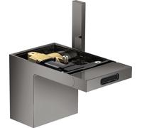 Mezclador monomando para bidé AXOR MyEdition de hansgrohe con juego de desagüe con pulsador, sin placa, 47212330, Color: Cromo negro pulido
