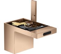 Mezclador monomando para bidé AXOR MyEdition de hansgrohe con juego de desagüe con pulsador, sin placa, 47212300, Color: Oro rojo pulido