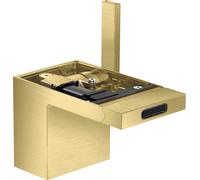 Mezclador monomando para bidé AXOR MyEdition de hansgrohe con juego de desagüe con pulsador, sin placa, 47212950, Color: Latón cepillado