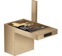 Mezclador monomando para bidé AXOR MyEdition de hansgrohe con juego de desagüe con pulsador, sin placa, 47212140, Color: Bronce cepillado