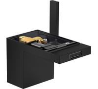 Mezclador monomando para bidé AXOR MyEdition de hansgrohe con juego de desagüe con pulsador, sin placa, 47212670, Color: negro mate