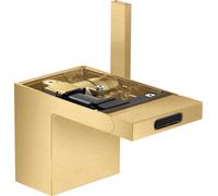 Mezclador monomando para bidé AXOR MyEdition de hansgrohe con juego de desagüe con pulsador, sin placa, 47212250, Color: Óptica de oro cepillado
