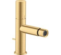 Mezclador monomando para bidé AXOR Uno de hansgrohe, con mango cero y juego de desagüe, 45200250, Color: Óptica de oro cepillado