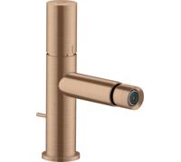 Mezclador monomando para bidé AXOR Uno de hansgrohe, con mango cero y juego de desagüe, 45200310, Color: Oro rojo cepillado