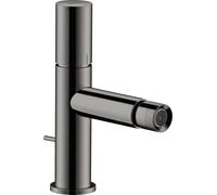 Mezclador monomando para bidé AXOR Uno de hansgrohe, con mango cero y juego de desagüe, 45200330, Color: Cromo negro pulido
