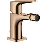 Mezclador monomando para bidé hansgrohe AXOR Citterio E con mango de palanca y juego de desagüe, 36121300, Color: Oro rojo pulido