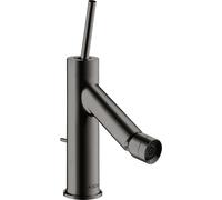 Mezclador monomando para bidé hansgrohe AXOR Starck con mango de palanca y juego de desagüe, 10211330, Color: Cromo negro pulido